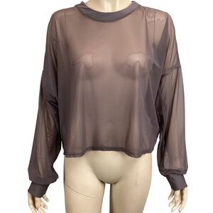 Lanston mesh cropped dolman sleeve sweatshirt size medium‎
